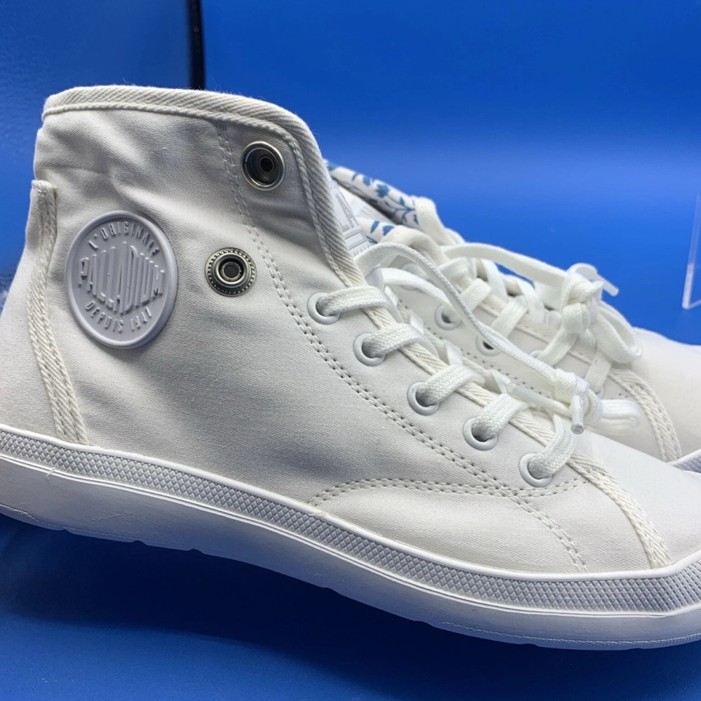 Palladium Aventure CVS Sneakers White High Top Canvas Lace Up Women's Size US 7 - Picture 10 of 10